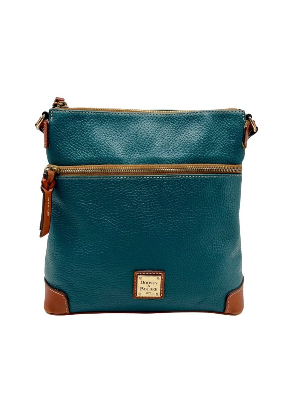 Dooney & Bourke Teal Leather Pebbled Grain Crossbody Bag